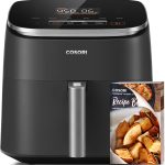 COSORI Air Fryer 9-in-1, Compact & Large 6-Qt, Fast Turbo Modes, 90-450°F Evenly Results with Precise Temperature Control, 95% Less Oil, Roast, Bake, Dry, Reheat, Frozen, Broil, Proof, Grey